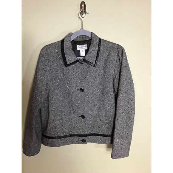 Pendleton Women  Vintage Tweed Blazer Sz 12 Run small 8/10 - Picture 2 of 10